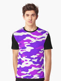 Purple Camo Graphic T Shirt T Shirt Trending 2025 Hot Search US