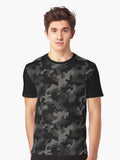 Black Gray Camo Urban Cargo Realistic Graphic T Shirt T Shirt Premium Quality Hot Search US