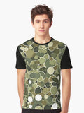 Camo bubbles design Graphic T Shirt T Shirt Viral US Style Streetwear Essential