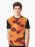 Orange Camo Graphic T Shirt T Shirt Best Seller Look Hot Search US