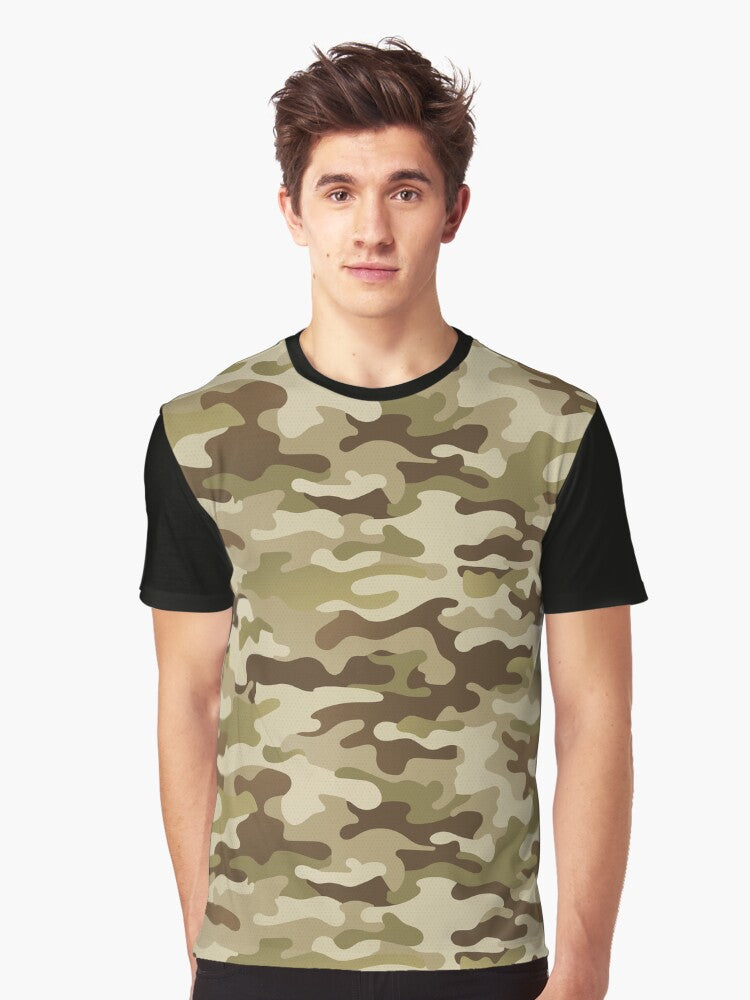 Summer Urban Camo Brown Green Tan Graphic T Shirt T Shirt High Search Demand Top Rated Design