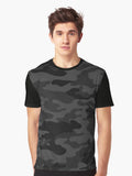 Black camouflage pattern Graphic T Shirt T Shirt Trending 2025 Hot Search US