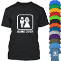 Game Over Wedding T-Shirt | Funny Gamer Newlywed Tee | Unique Couple Gift