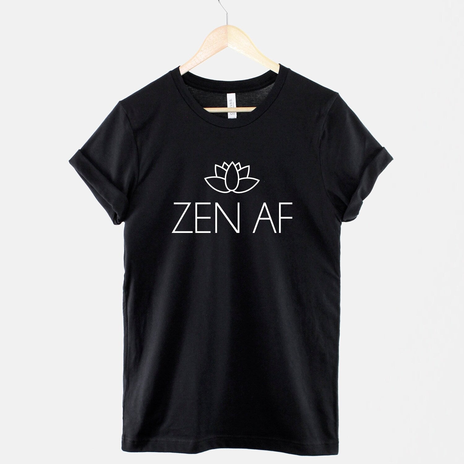 Zen AF T-Shirt: Ring Spun Cotton Yoga Mantra Shirt for Relaxation