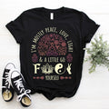 I'm Mostly Peace Love and Light & a Little Go F Yourself T-Shirt: Funny Yoga Instructor Gift