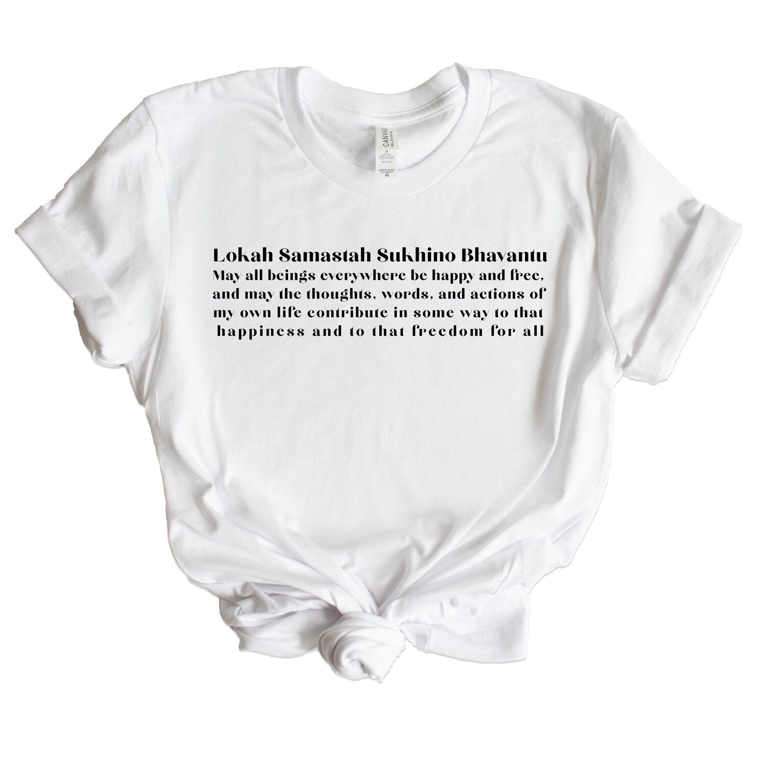 Spiritual Shirt For Women Lokah Samastah Sukhino Bhavantu Quote Shirt For Women Yoga Shirt Prayer Of Love Shirt Inspirational Quote Shirt