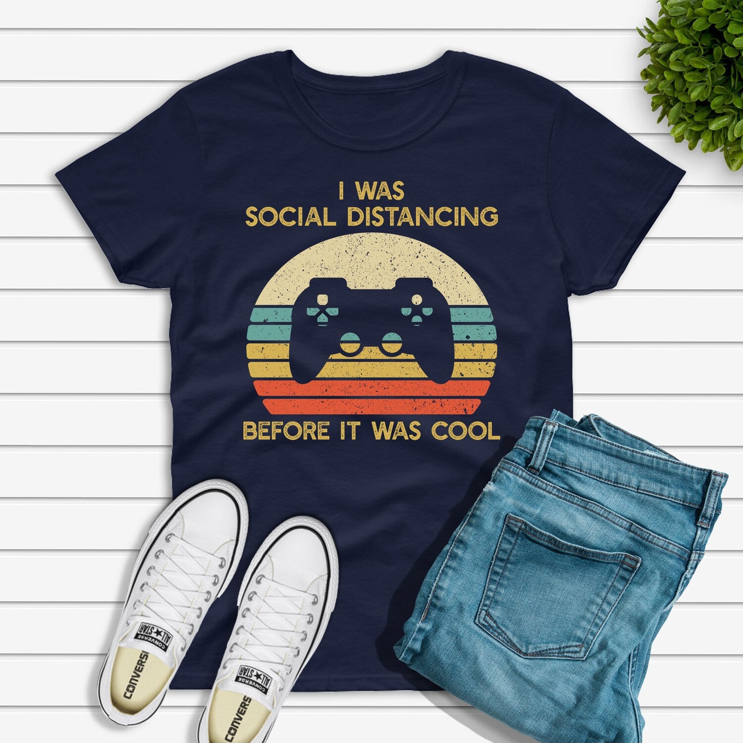 Social Distancing Before It Was Cool Gamer Shirt | Funny Video Game Player Gift | Unisex Tee