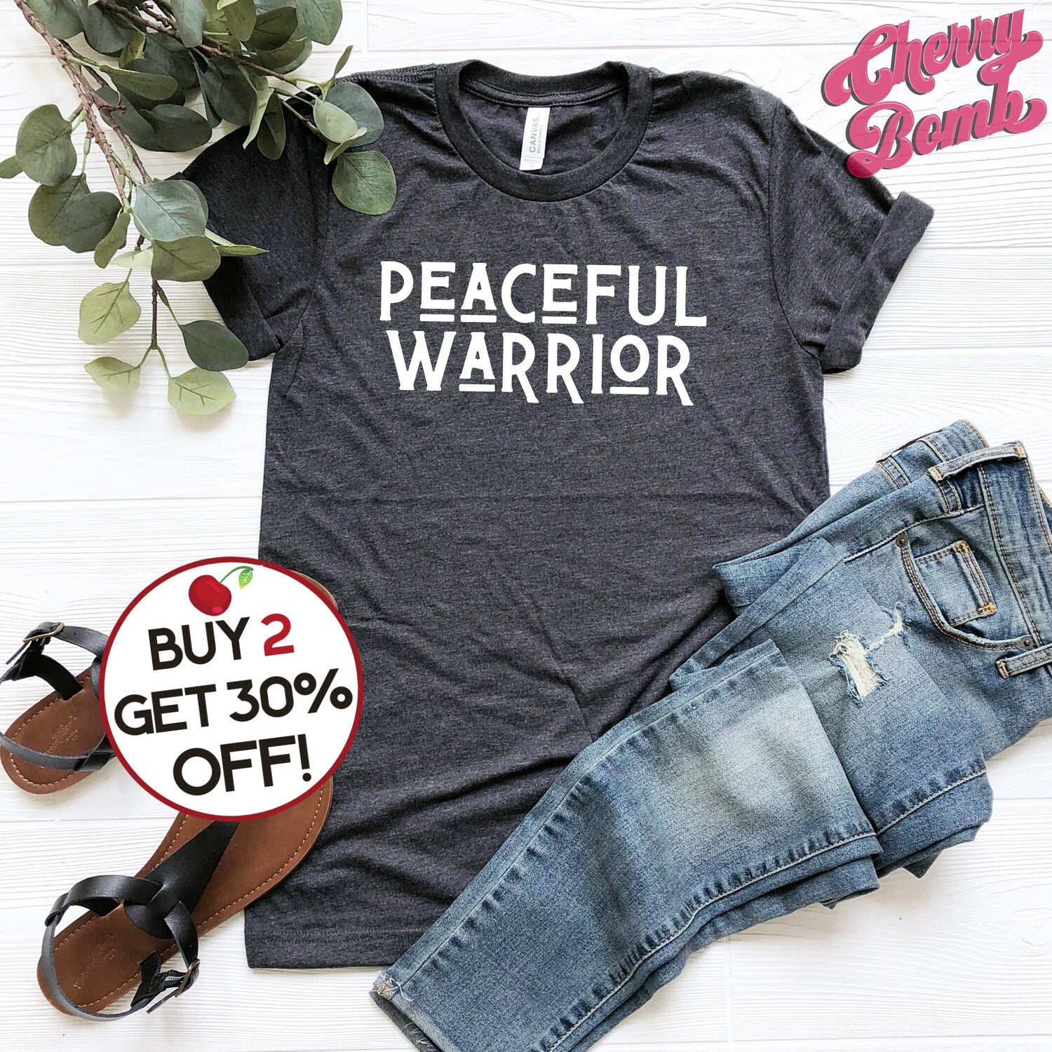 Peaceful Warrior T-shirt: Activist Tshirt, Spiritual Gangsta Tshirt Inspirational Tee Gift