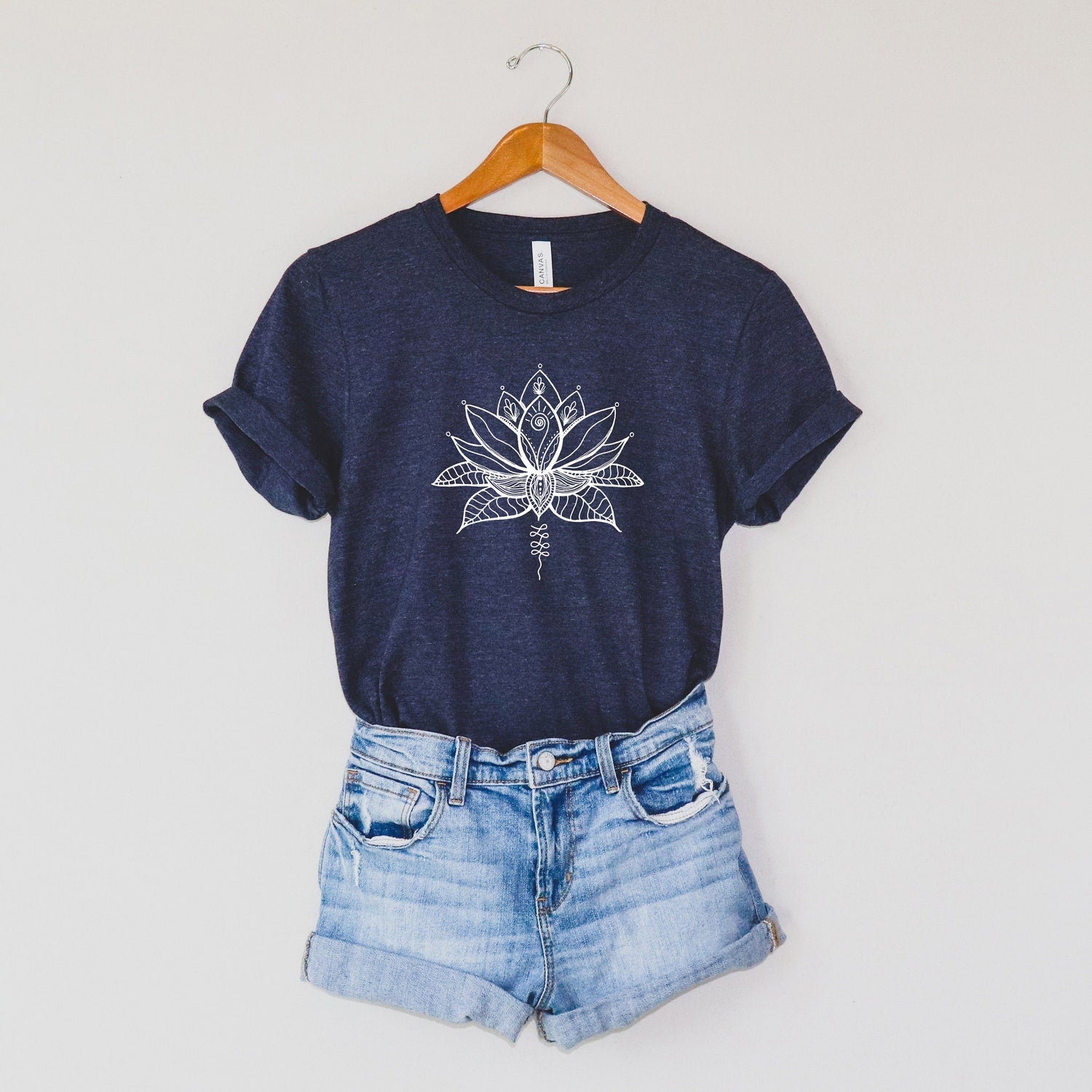 Lotus Shirt, Lotus Mandala shirt: Graphic Tee, Yoga shirt for Zen Vibes
