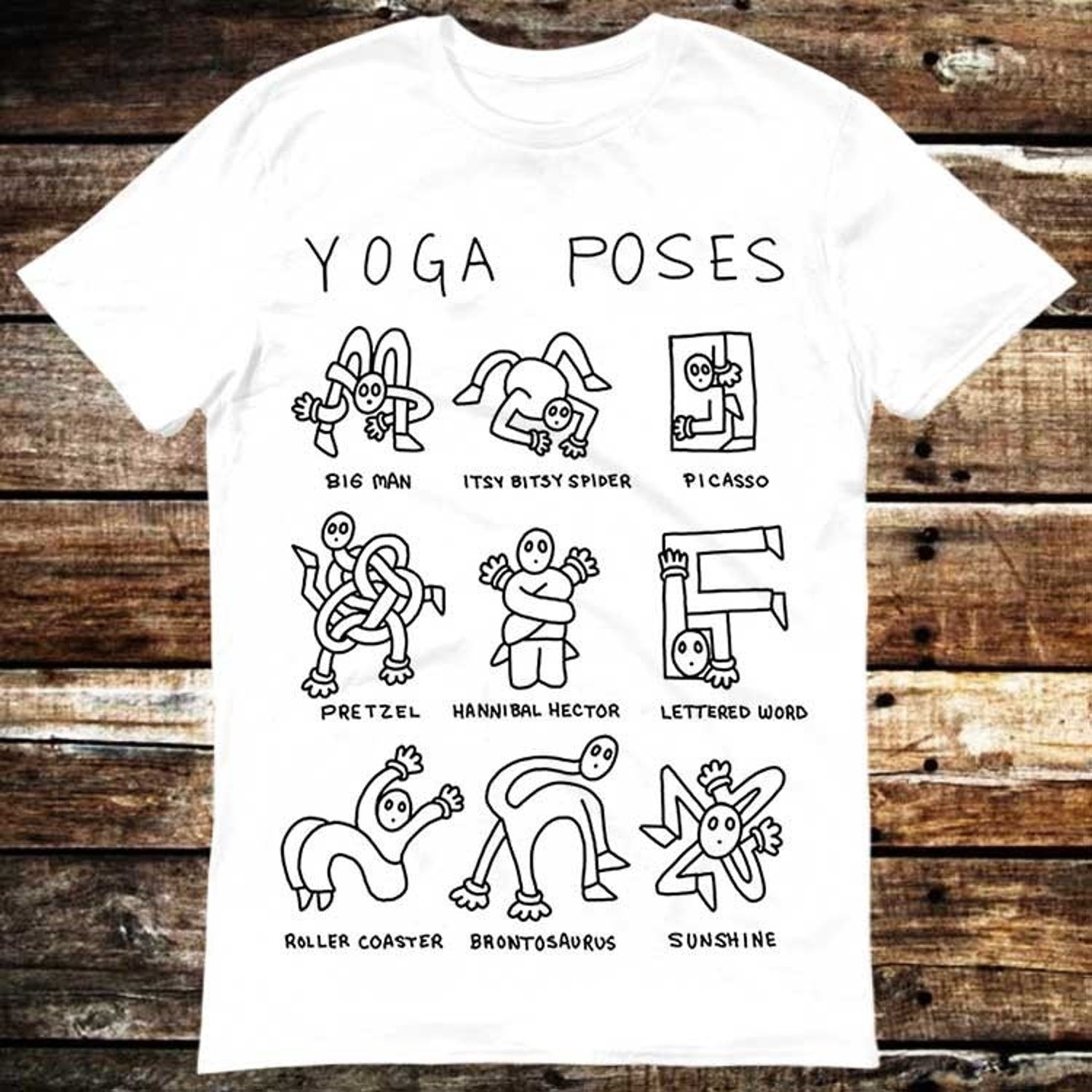 Yoga Poses Joke Funny Zen Om Gift T Shirt Meme Gift Shirt Funny Tee Vintage Style Aesthetic Gift