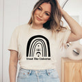 Trust The Universe Tshirt | Motivational Spiritual Rainbow Printed Yoga Shirt Tee Sayings Tee