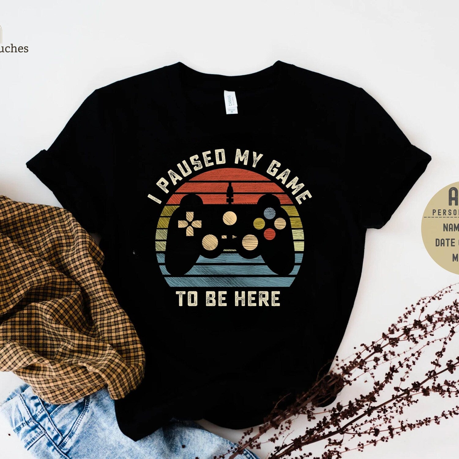I Paused My Game To Be Here T-Shirt | Funny Gamer Tee | Retro Gaming Apparel
