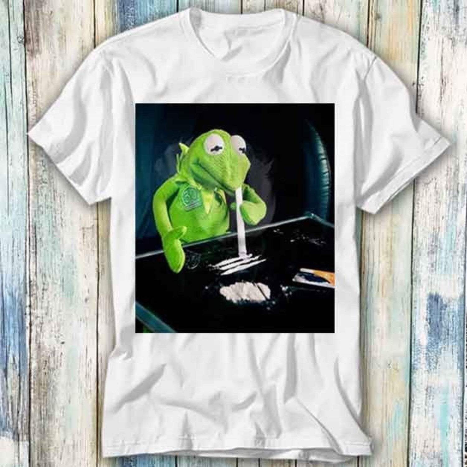 Frog Cocaine Drug Hipster T-Shirt | Funny Meme Tee | Style Unisex Gamer Gift