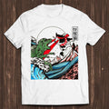 Catzilla Ocean Meme T-Shirt | Funny Retro Gamer Cult Tee | Movie Music Gift