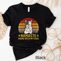 Namaste Shirt: Yoga Dog Shirt, Funny Yoga Shirt, Yoga Gift Meditation Tshirt Gift