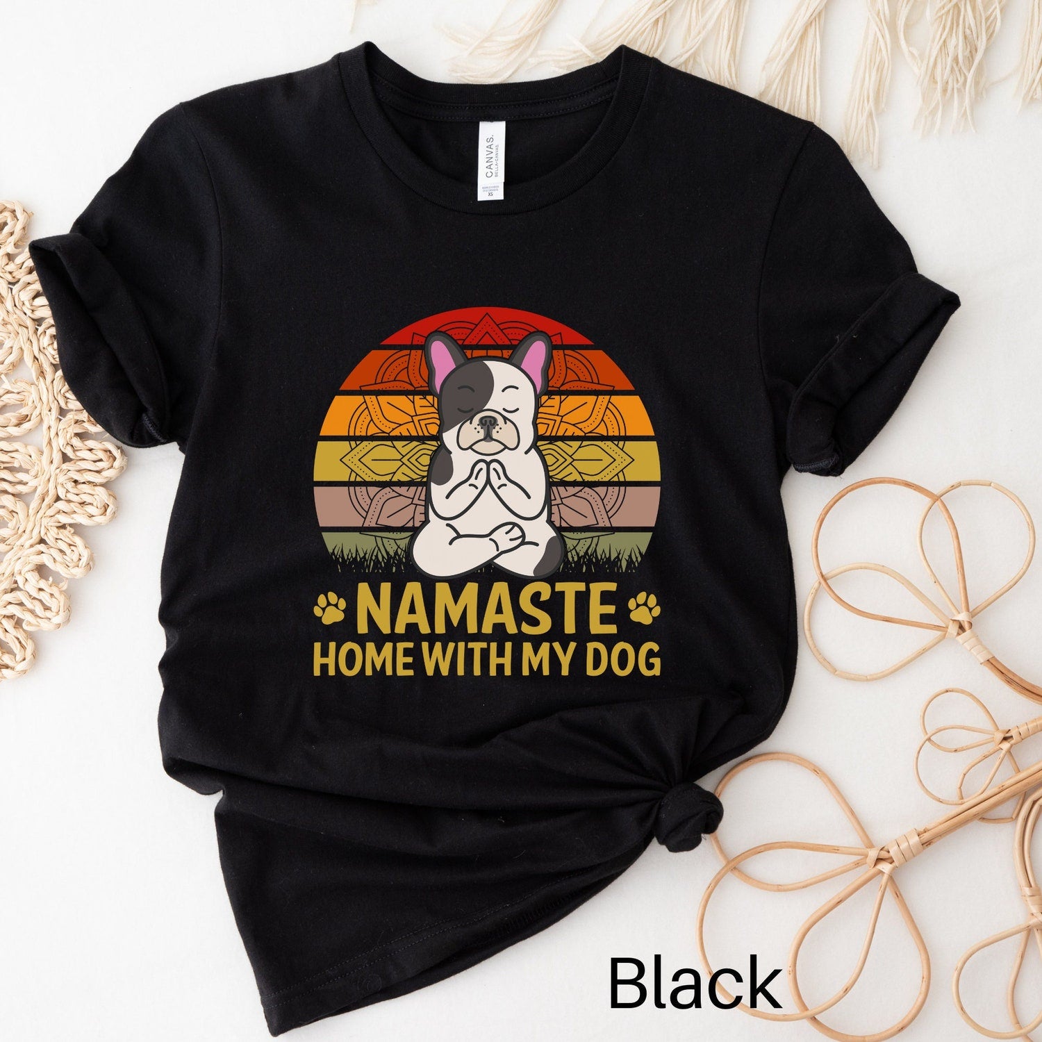 Namaste Shirt: Yoga Dog Shirt, Funny Yoga Shirt, Yoga Gift Meditation Tshirt Gift