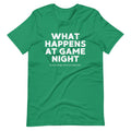 Game Night Stays In BG Stats Forever T-Shirt | Funny Board Game Shirt | Board Gamer Gift