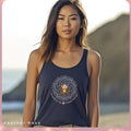 Tank top Inspirational quote: Breathe In Joy, Exhale Worries | Jersey Tank Summer Everyday Wear Tee