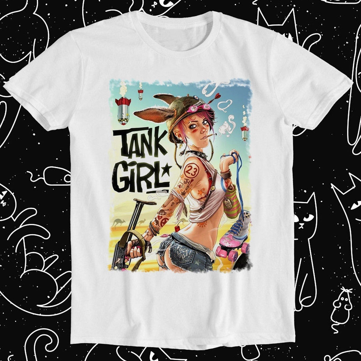 Tank Girl Feminist Charlie Don't Surf Meme Gift Funny Tee Style Unisex Gamer Cult Movie Music T Shirt 992