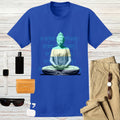 Sitting Buddha T Shirt Men | Meditating Hindu Yoga Workout Zen Boho Hippie Spiritual Good Energy Tee