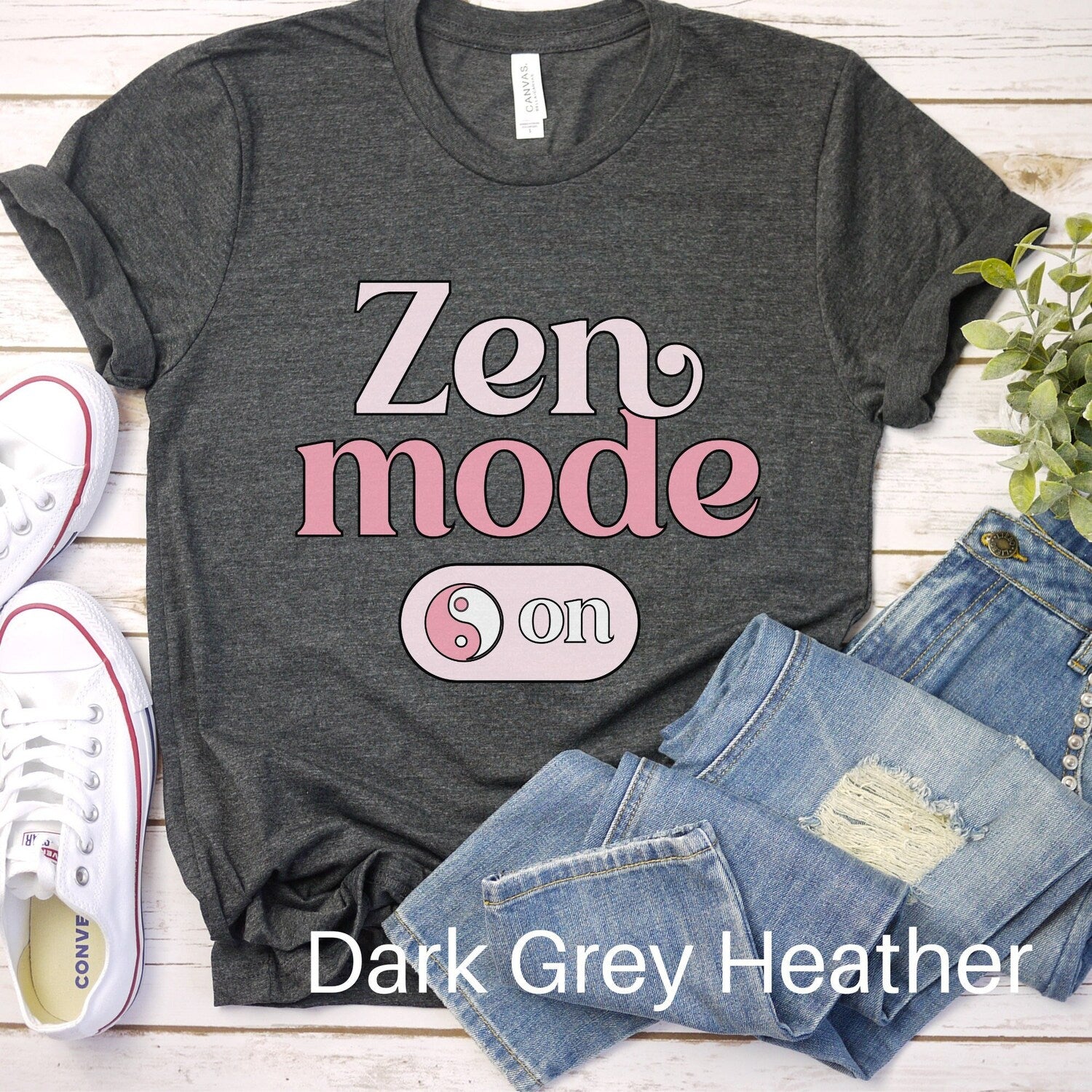 Zen Mode On Shirt | Breathe Yoga Gift Meditation Tshirt Pilates Instructor Spiritual Tee