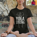 Yoga Strong Black T-Shirt: Empowering Fitness Tee for Strength