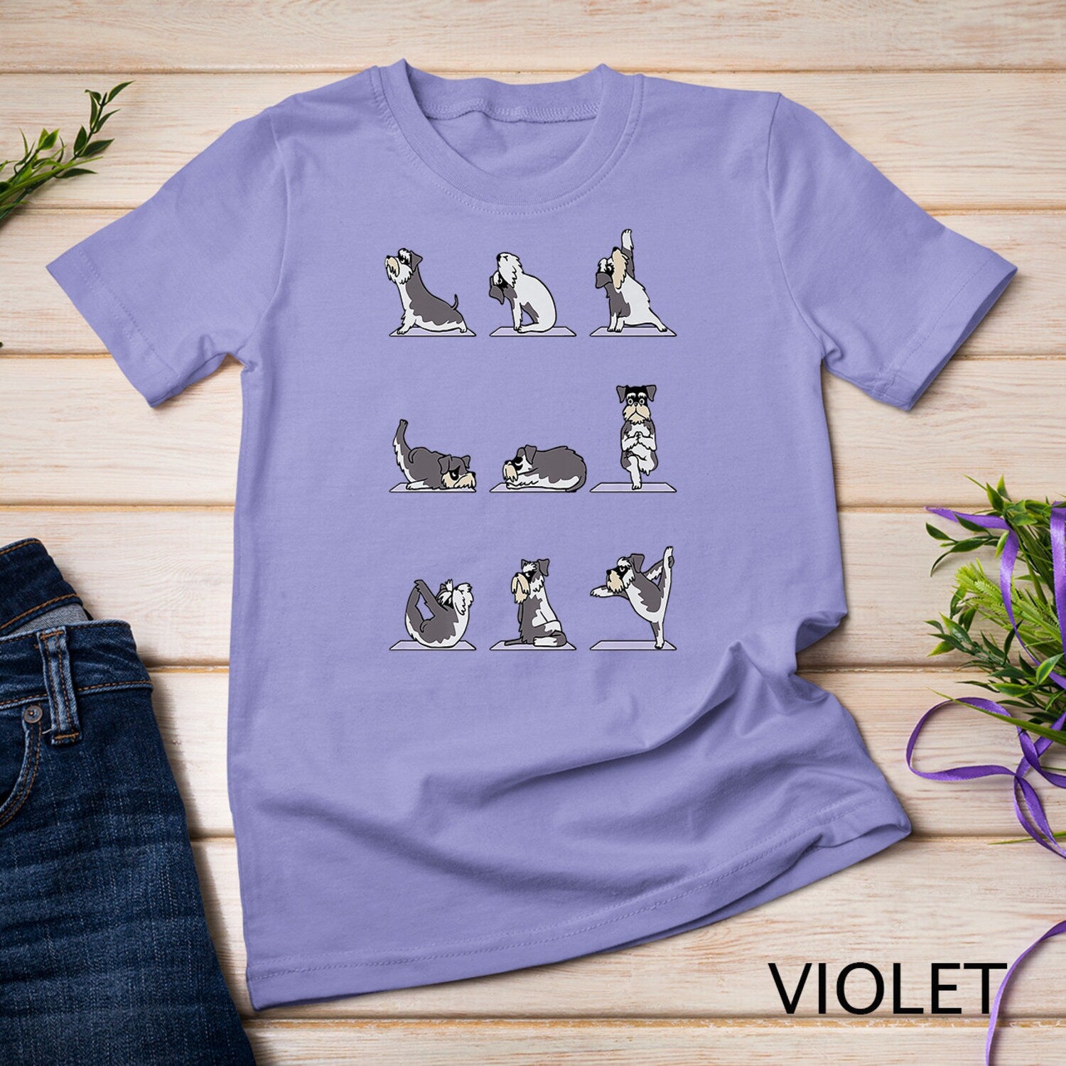 Miniature Schnauzer Yoga Premium T-shirt Sweatshirt