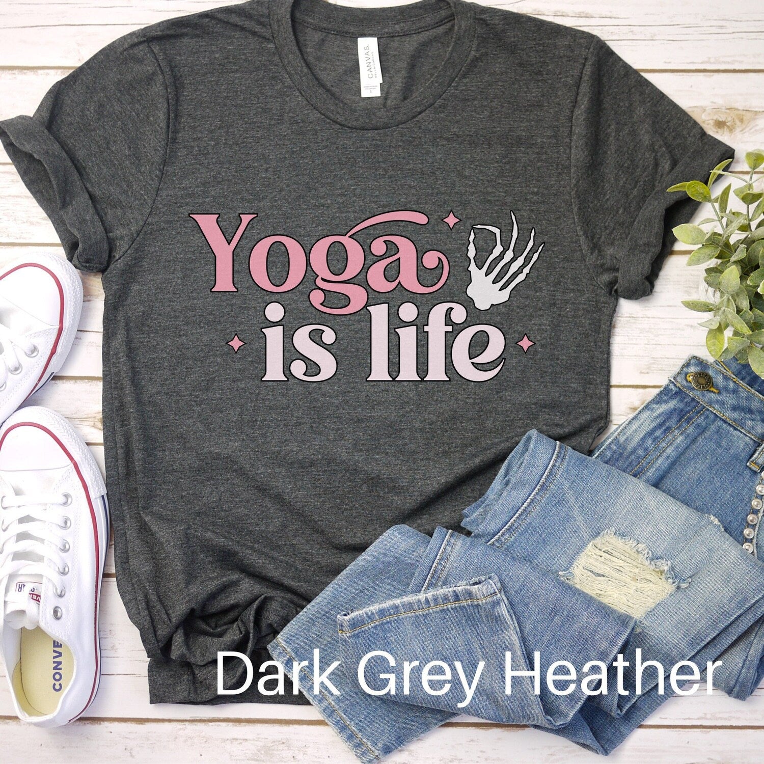 Yoga Is Life Shirt, Breathe Shirt: Yoga Gift, Meditation T-shirt, Pilates Tee Gift