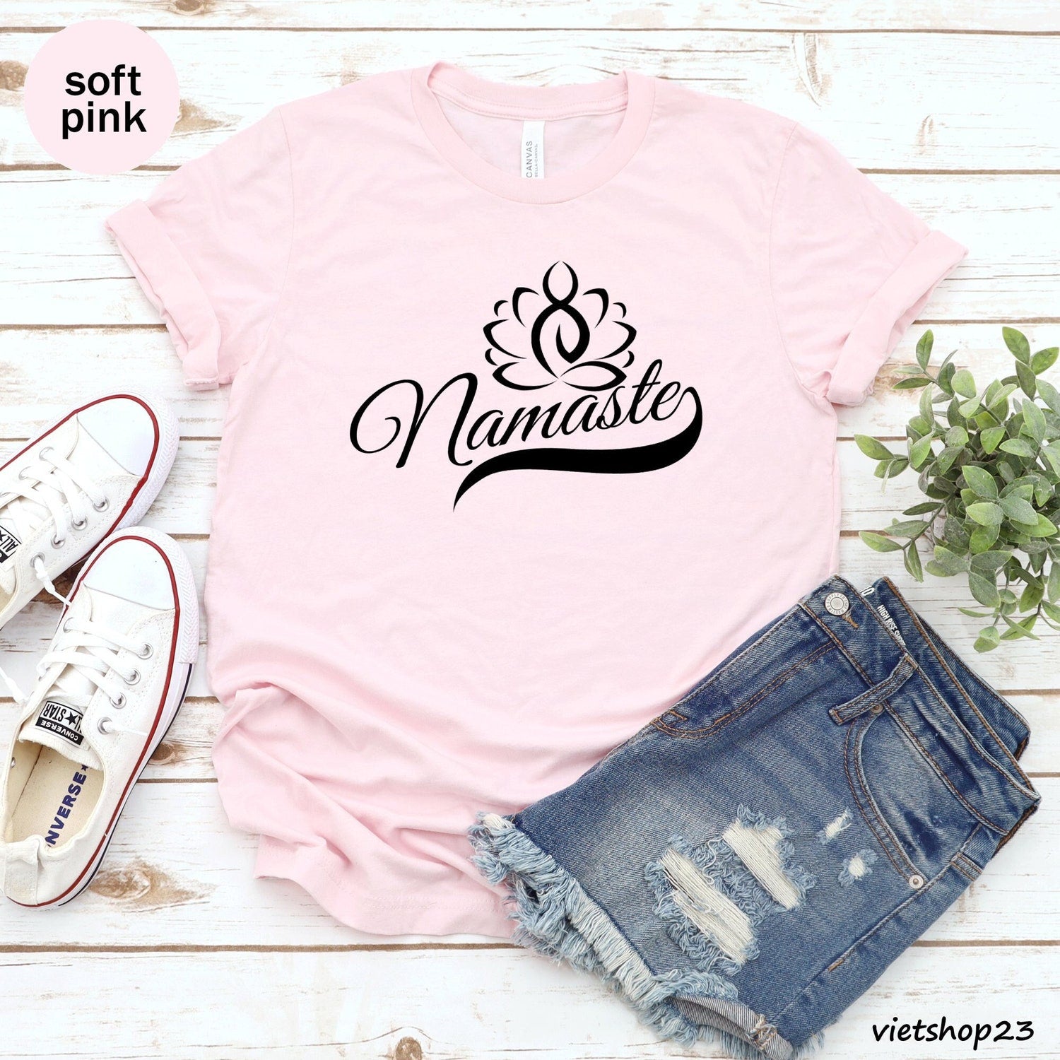 Namaste Unisex T-shirt | Yoga Woman Namaste Meditation Gifts Tee