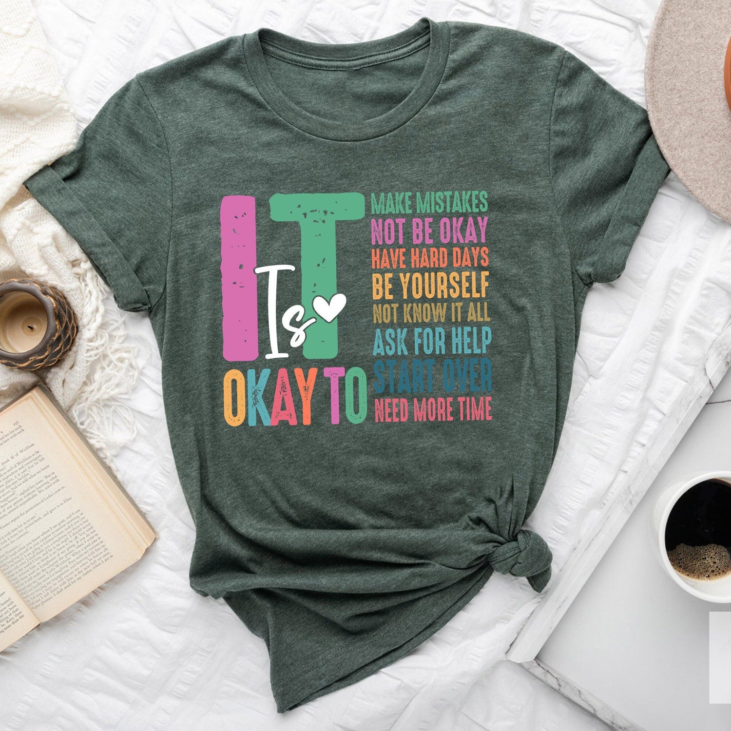 It's Okay To Make Some Mistakes Shirt ,Mental Health Shirt ,Motivational Shirt, Mental Health Matters, Motivational Shirt ,It's Okay To