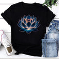 Luminous Lotus Flower Tee: Unisex Meditation Shirt, Spiritual Yoga Gift