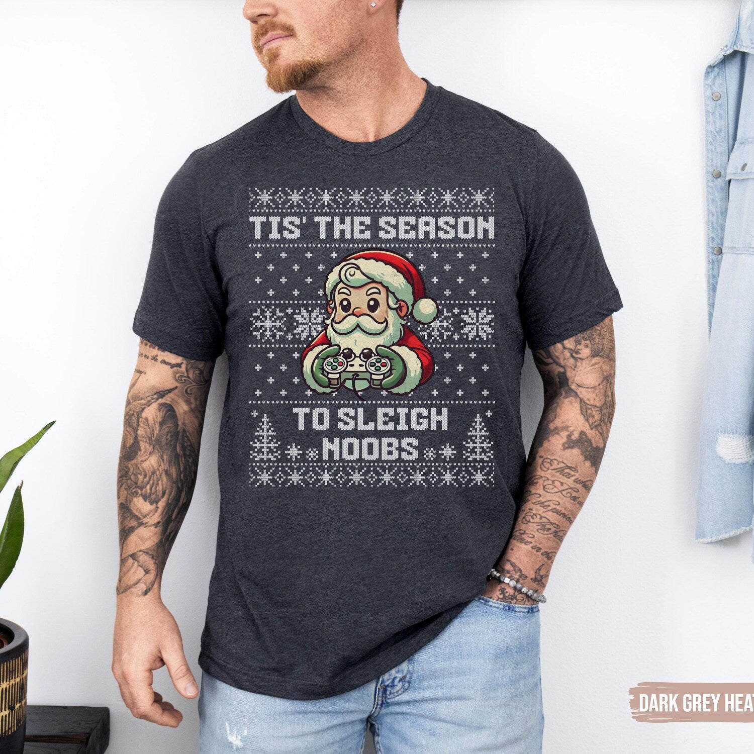 Christmas Gamer Shirt, Ugly Christmas Sweater, game tshirt, gift for video game lover, gamer holdiay tshirt, funny gaming tee, husband gift