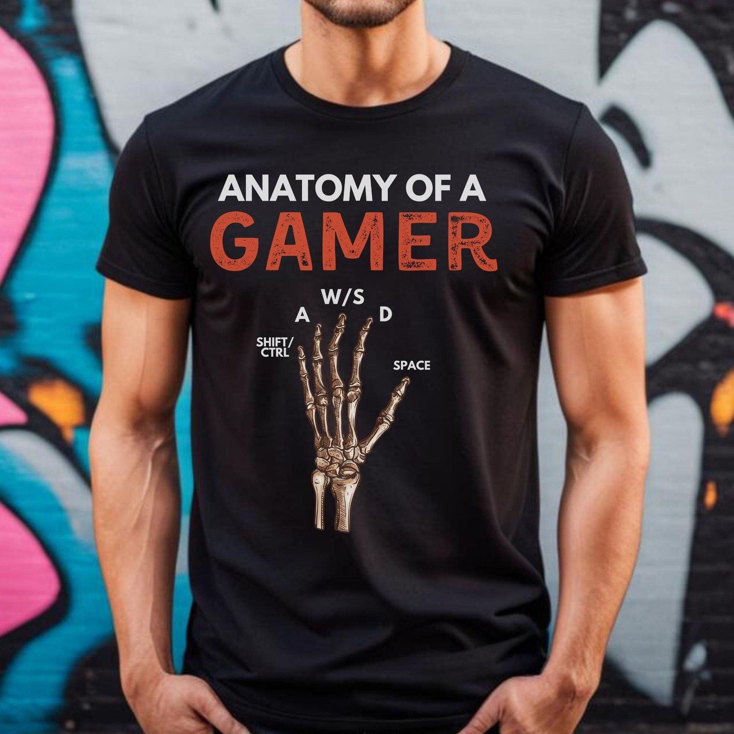 Anatomy of A Gamer T-Shirt | Funny Gamer Gifts | Gaming T-Shirt For Gamers
