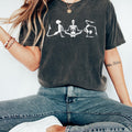 Retro Comfort Skeleton Yoga T-shirt: Skeleton Shirt, Yoga Workout Shirt Lover Gift