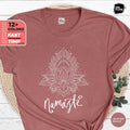 Namaste Lotus Flower T-Shirt for Women: Meditation Hoodie, Yoga Quote T-Shirt Gift