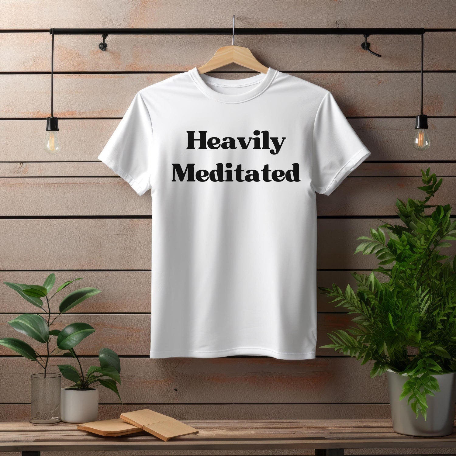 Yoga T-Shirt 'Heavily Meditated' | Mindfulness Meditation Self-Care Lover Spiritual Wellness Gift Tee