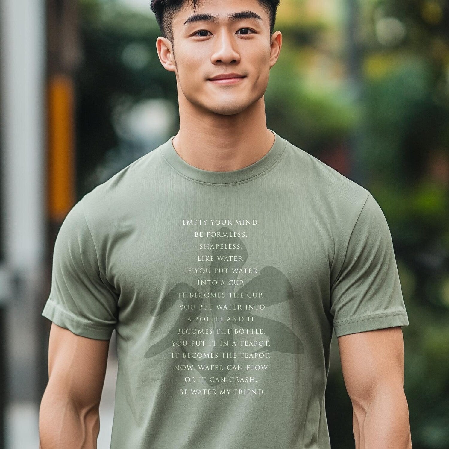 Bruce Lee Quote T-Shirt | Be Water My Friend Tee | Martial Artist Gift