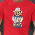 Mash-Up Tee, Retro Game Icon Funny Cartoon Mashup Graphic T-Shirt, Cool Graphic Tee for Gamers and Retro Fans, Gift for Gamers