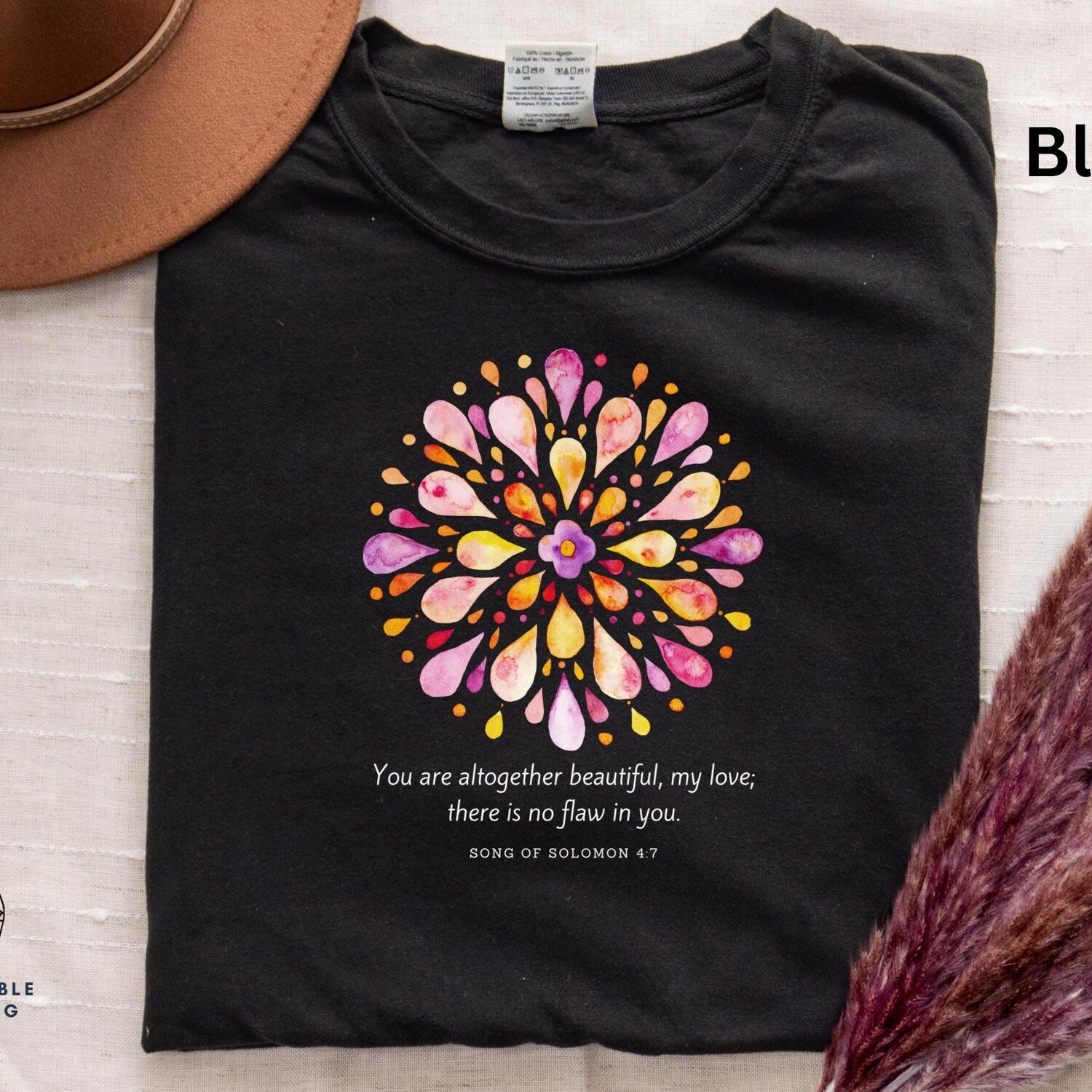 Mandala Yoga T-Shirt | Song of Solomon Bible Verse Christian Yogi Apparel S-4XL Tee