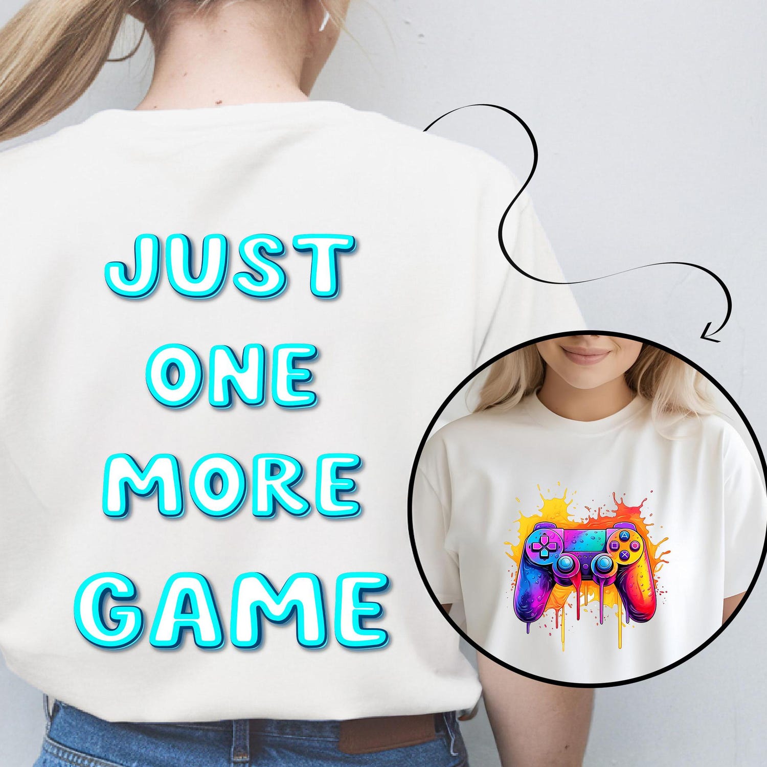 Video Gaming Controllers T-Shirt | Funny Gaming Gift | Gamepad Tee For Gamers