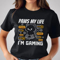 Video Gamer Cat Shirt | Funny Gaming Graphic Tee | Cute Kitty Gaming T-shirt