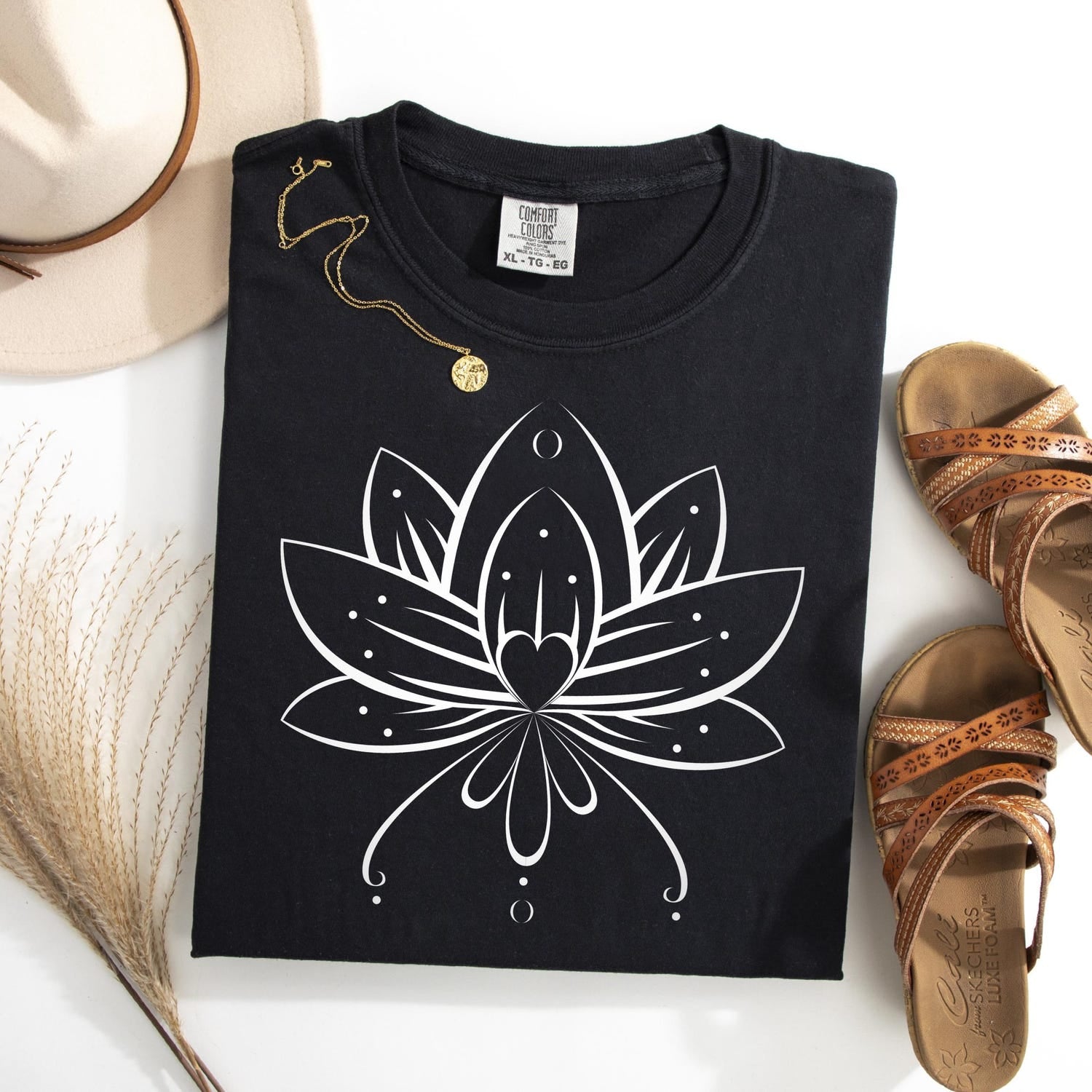 Lotus Flower Mandala T-Shirt | Bohemian Zen Yoga Clothing Tee