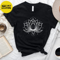 Lotus Flower T-Shirt: Botanical Mandala Yoga Shirt