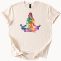 Watercolor Yoga Meditation TShirt Spiritual Lotus Gift Tee