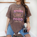 Retro Gamers & Food Lovers T-Shirt | Comfort Colors Nerdy Gamer Gift | Funny Anime Tee