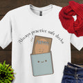 Practice Safe Decks T-Shirt | Funny MTG Player Shirt | Magic The Gathering Pun Tee