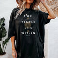 Spiritual Mandala T Shirt | The Temple Lies Within Zen Yoga Boho Tee