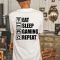 Eat Sleep Game Repeat T-Shirt: Funny Retro Gaming Graphic Tee