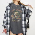 Cozy Gamer Society Shirt | Funny Skull Gaming Tee | Aesthetic Comfort Colors Gift