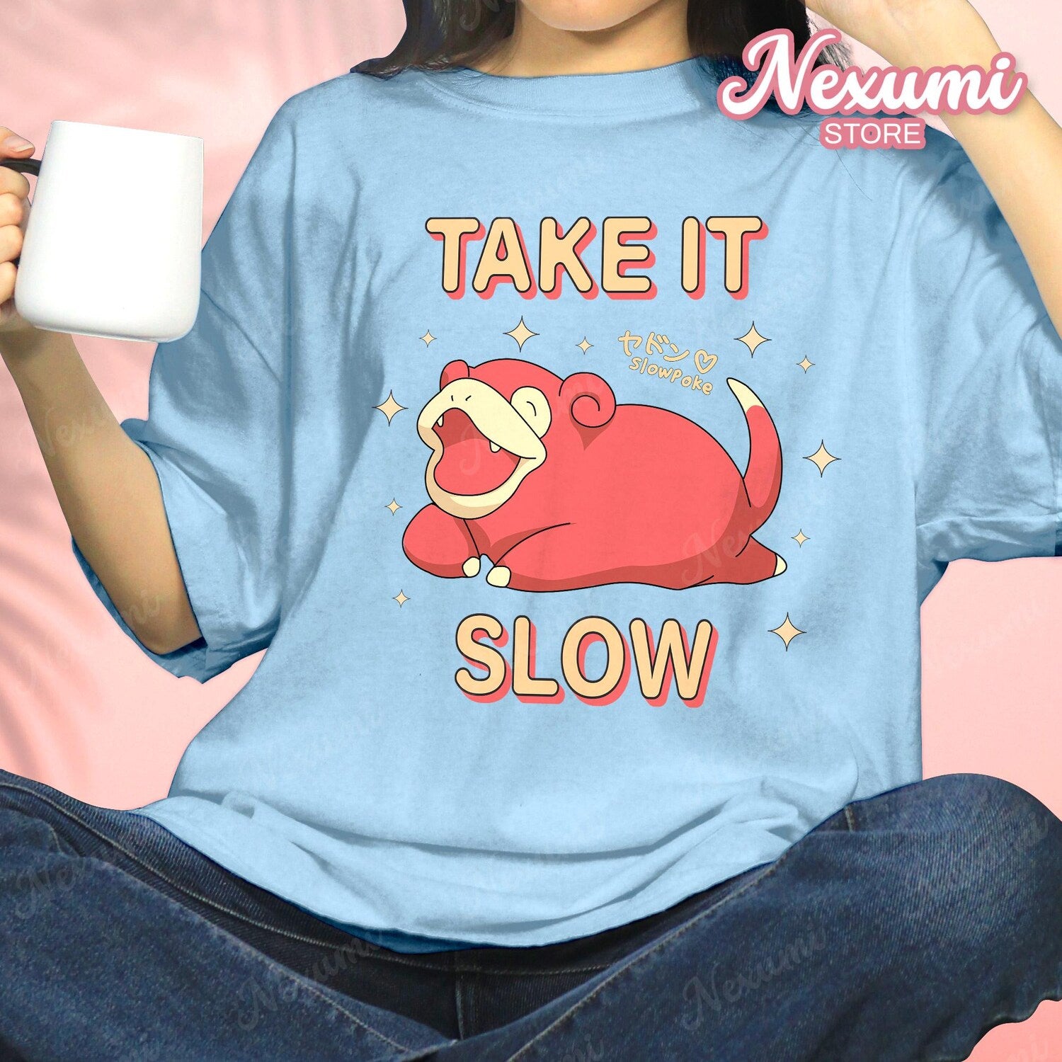 Slowpy T-shirt Cute Kawaii Shirt Print Comfort T-shirt Anime Shirt Video Game Gift
